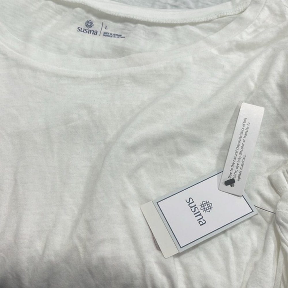 🛍3/$30🛍🎁SUSINA Ruched Burnout T-Shirt - Picture 7 of 7